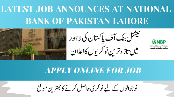 Latest job announces at Bank of Pakistan Lahore